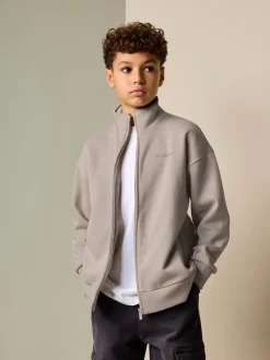 Écru - Chandail zippé à Col cheminée (3-16ans)