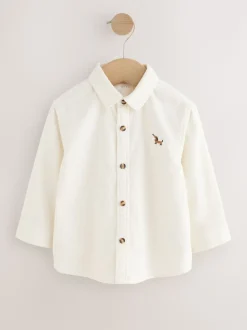 écru - Chemise Character en velours côtelé à manches longues (3mois-7ans)