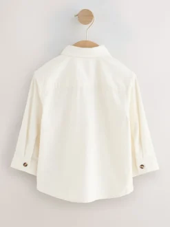 écru - Chemise Character en velours côtelé à manches longues (3mois-7ans)