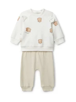 Écru - Ensemble Benetton haut et Leggings imprimé Nature Bébé