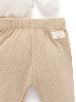 Écru - Ensemble cadeau Purebaby 3 pièces