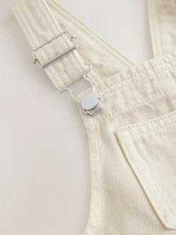 écru - Salopette cargo en coton tissé en sergé (3mois-7ans)