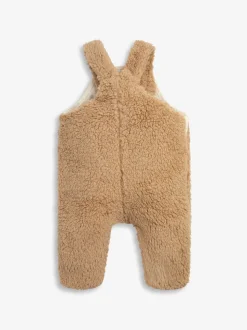 Écru - Salopette The Little Tailor douillette en polaire sherpa bébé