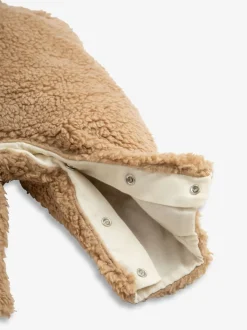 Écru - Salopette The Little Tailor douillette en polaire sherpa bébé
