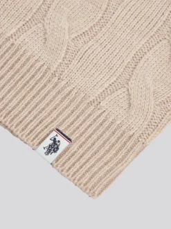 Écru - U.S. Polo Assn. Pull col rond garçons en maille torsadée