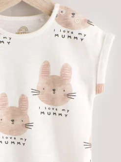 Écru J'aime ma maman - Barboteuse bébé