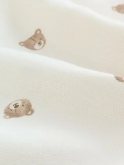 écru ours - Chemise Character imprimée sur l’ensemble à manches longues avec col grand-père (3mois7ans)