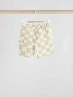 damier Noir et blanc - Jersey 100% coton Bébé Shorts 3 Lot (0mois-2ans)