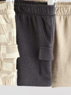 damier Noir et blanc - Jersey 100% coton Bébé Shorts 3 Lot (0mois-2ans)