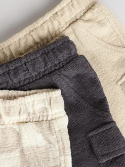 damier Noir et blanc - Jersey 100% coton Bébé Shorts 3 Lot (0mois-2ans)