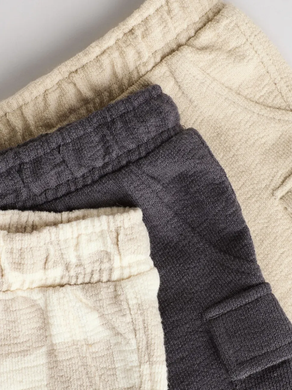 damier Noir et blanc - Jersey 100% coton Bébé Shorts 3 Lot (0mois-2ans)