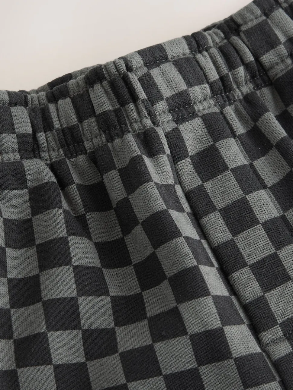 damier Noir et blanc - Joggings Jambe large en jersey (3mois à7ans)