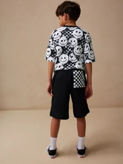 Damier Noir/Blanc - Ensemble décontracté T-shirt et short Manches courtes (3-16ans)