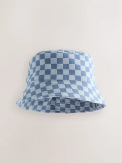 Damier Orange Rayure / Bleu - Paquet de bonnets pour bébé 2 (0mois-2ans)
