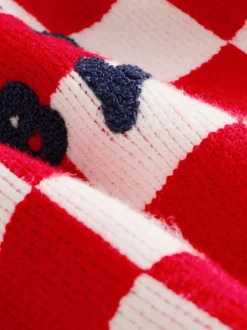 Damier Père Noël rouge - Ensemble pull et legging bébé Noël (0mois-2ans)