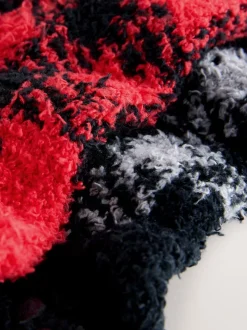 Damier rouge/gris - Paquet de chaussettes douillettes 2