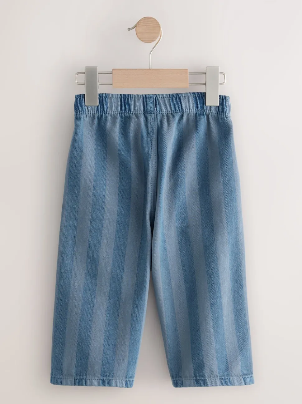 Damier/rayures bleues - Lot de 2 pantalons larges à enfiler (3mois7ans)