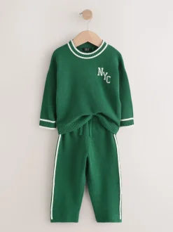 Dark Vert NYC - Ensemble Pulls et Joggings en maille à col rond (3mois -7ans)