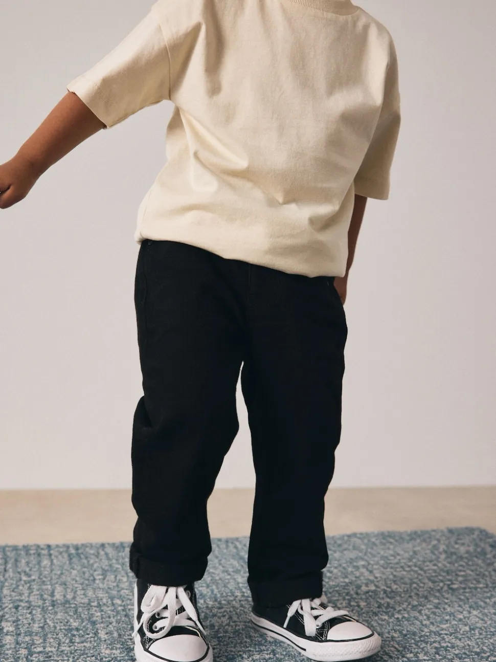 Denim bleu milieu/noir - 2 lot de Jean Coupe classique Extensible Confort (3mois -7ans)