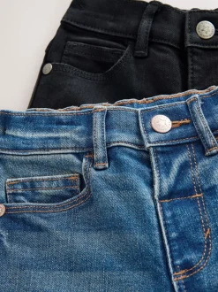 Denim bleu milieu/noir - 2 lot de Jean Coupe classique Extensible Confort (3mois -7ans)