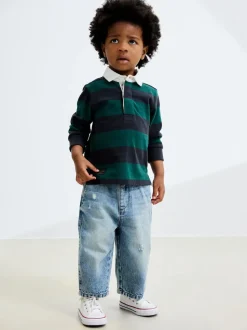 Denim effet vieilli bleu clair - Jeans à jambe large (3mths-7yrs)