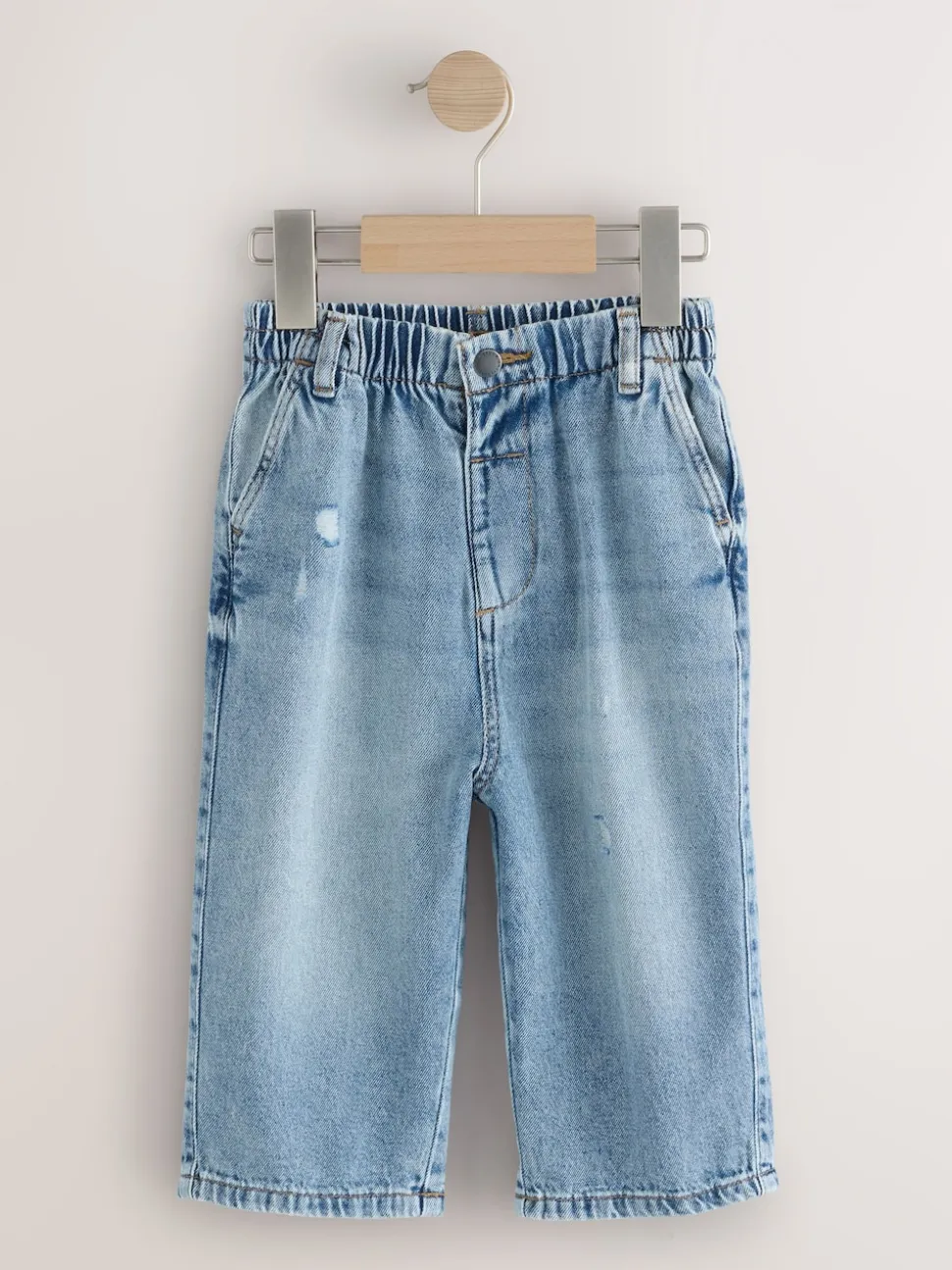 Denim effet vieilli bleu clair - Jeans à jambe large (3mths-7yrs)