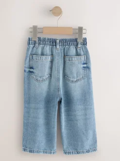 Denim effet vieilli bleu clair - Jeans à jambe large (3mths-7yrs)