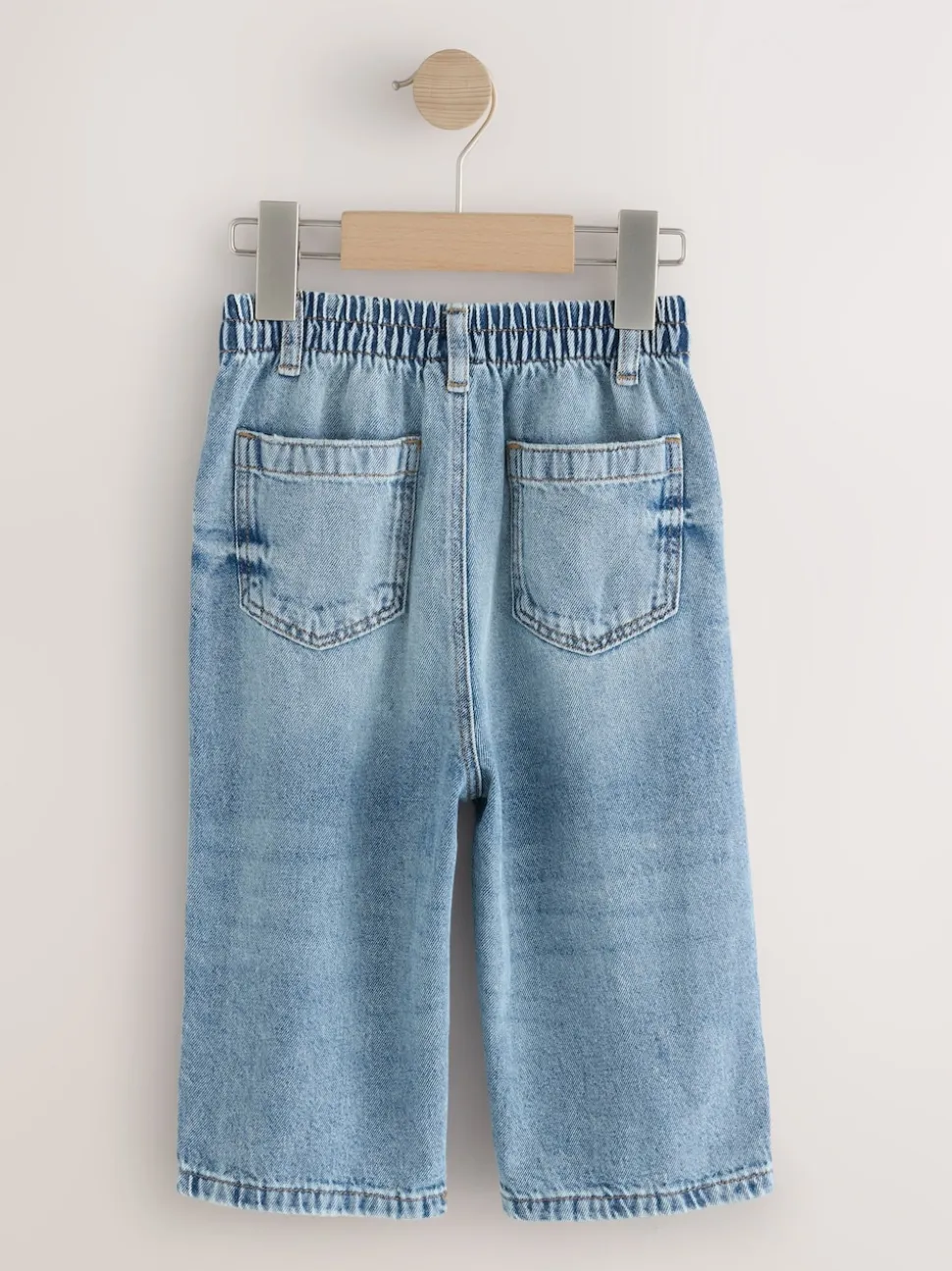 Denim effet vieilli bleu clair - Jeans à jambe large (3mths-7yrs)