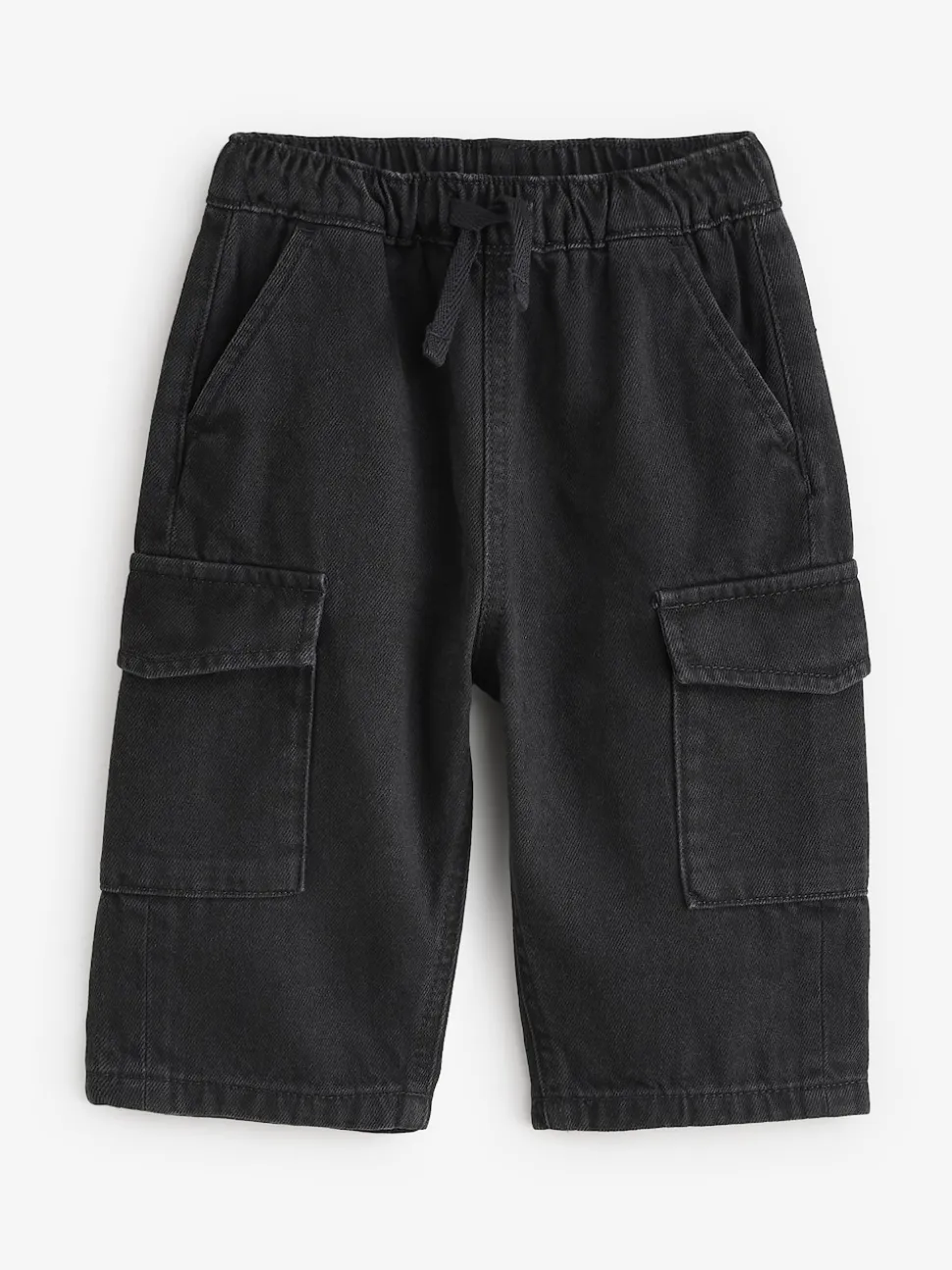 Denim noir - Ample Cargos à tirer 100% Cotton Jeans (3mths-7yrs)