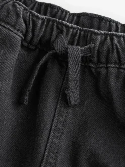 Denim noir - Ample Cargos à tirer 100% Cotton Jeans (3mths-7yrs)