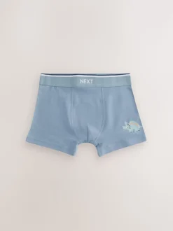 Dino bleu/marron - Lot de 5 boxers (1.5-12ans)