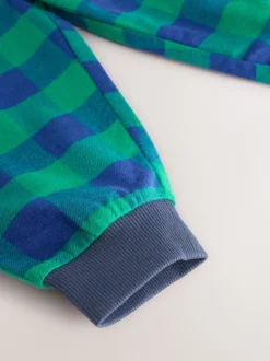 Dinosaure à carreaux rouge/bleu/vert - Lot de 3 pantalons de pyjama tissés à carreaux (9mois-12ans)