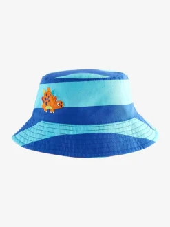 Dinosaure - Imprimé Réversible Bucket 100% Cotton Chapeaux (3mths-6yrs)