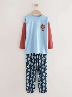 Dinosaure bleu/brun - Lot de 3 pyjamas oversize (9mois-10ans)