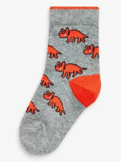 Dinosaure couleur vive - 10{Paquet de chaussettes en coton riche