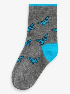 Dinosaure couleur vive - 10{Paquet de chaussettes en coton riche