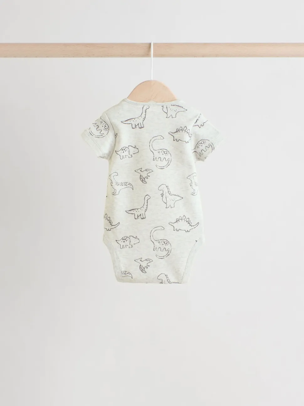 Dinosaure gris - Bodys pour bébés Manches courtes 5 Pack