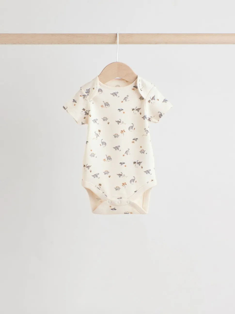 Dinosaure gris - Bodys pour bébés Manches courtes 5 Pack