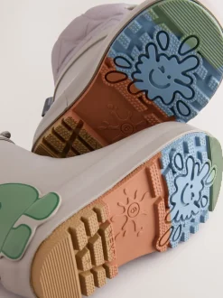 Dinosaure gris - Bottes en caoutchouc thermique Thinsulate™ avec extrémité doublée