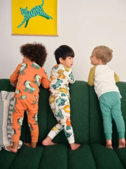 Dinosaure multicolore - Lot de 3 pyjamas Snuggle (9mois-10ans)