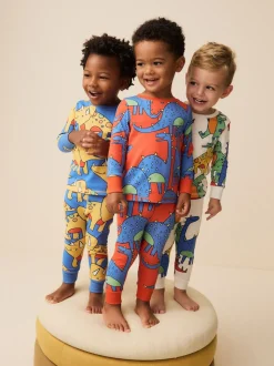Dinosaure multi-lumineux - Lot de 3 pyjamas Snuggle (9mois-10ans)