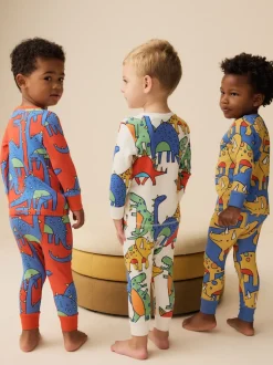 Dinosaure multi-lumineux - Lot de 3 pyjamas Snuggle (9mois-10ans)