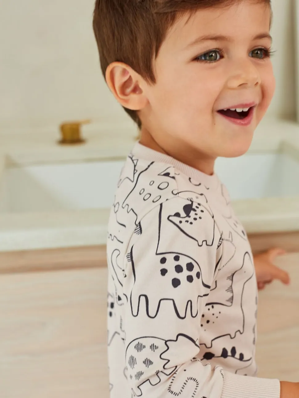 Dinosaure neutre/noir - Lot de 3 pyjamas Snuggle (9mois-10ans)