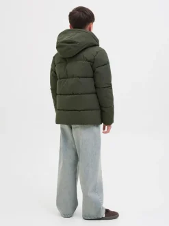 Doudoune à capuche verte JACK & JONES JUNIOR