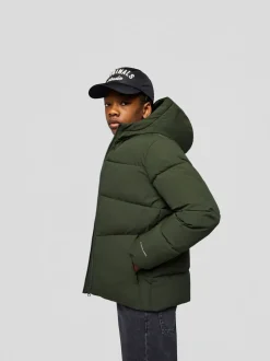 Doudoune à capuche verte JACK & JONES JUNIOR