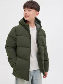 Doudoune à capuche verte JACK & JONES JUNIOR