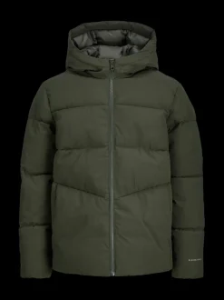 Doudoune à capuche verte JACK & JONES JUNIOR