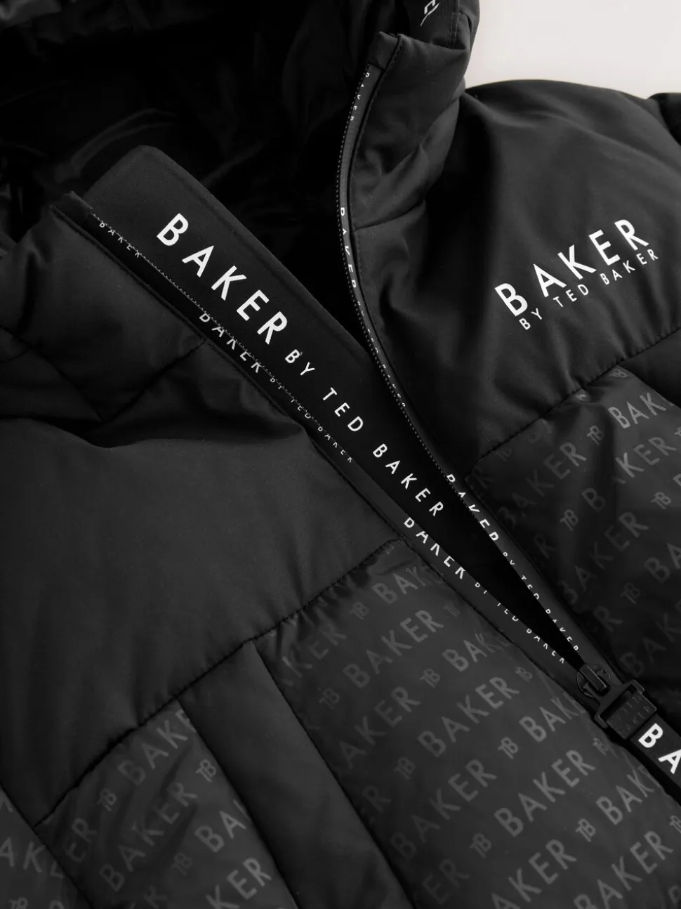 Doudoune noire imprimée Baker by Ted Baker Résistante à la douche