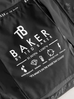 Doudoune noire imprimée Baker by Ted Baker Résistante à la douche