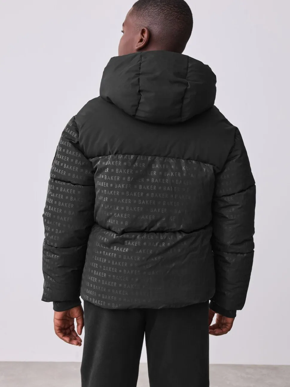 Doudoune noire imprimée Baker by Ted Baker Résistante à la douche